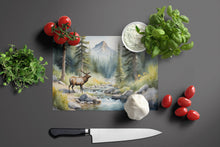 Load image into Gallery viewer, Mountain Stream Elk Glass Cutting Boards – Durable, Decorative Kitchen Art