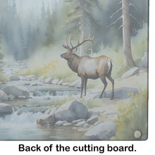 Load image into Gallery viewer, Mountain Stream Elk Glass Cutting Boards – Durable, Decorative Kitchen Art