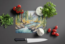 Load image into Gallery viewer, Mountain Stream Glass Cutting Boards – Durable, Decorative Kitchen Art