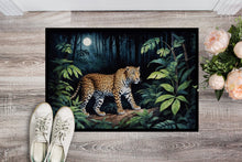Load image into Gallery viewer, Leopard Nighttime in the Jungle Doormat