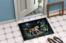 Load image into Gallery viewer, Leopard Nighttime in the Jungle Doormat