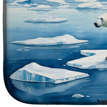 Load image into Gallery viewer, Polar Bear on the Ice Dish Drying Mat