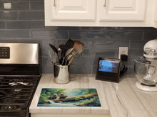 Load image into Gallery viewer, River Otters at Play Glass Cutting Boards – Durable, Decorative Kitchen Art