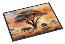 Load image into Gallery viewer, Elephants Savanna Sunrise Doormat-24x36 Indoor / Outdoor Rug | Made in USA
