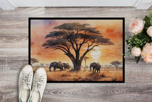 Load image into Gallery viewer, Elephants Savanna Sunrise Doormat - 18X27 Indoor / Outdoor Rug | Made in USA