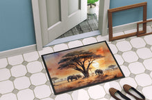 Load image into Gallery viewer, Elephants Savanna Sunrise Doormat - 18X27 Indoor / Outdoor Rug | Made in USA