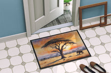 Load image into Gallery viewer, Elephants Savanna Sunrise Doormat - 18X27 Indoor / Outdoor Rug | Made in USA
