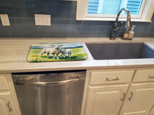 Load image into Gallery viewer, Springtime Lambs Dish Drying Mat