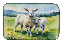 Load image into Gallery viewer, Springtime Lambs Dish Drying Mat