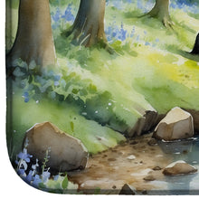 Load image into Gallery viewer, Woodland Spring Badgers Dish Drying Mat