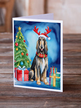 Load image into Gallery viewer, Afghan Hound Christmas Reindeer Greeting Cards - Blank Note Cards – 8-Pack of Artist-Designed Cards with Envelopes