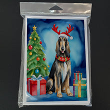 Load image into Gallery viewer, Afghan Hound Christmas Reindeer Greeting Cards - Blank Note Cards – 8-Pack of Artist-Designed Cards with Envelopes