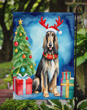 Load image into Gallery viewer, Afghan Hound Christmas Garden Flag – Dog in Reindeer Antlers with Tree &amp; Gifts