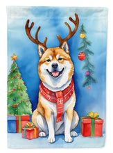 Load image into Gallery viewer, Akita Christmas Reindeer House Flag