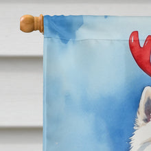 Load image into Gallery viewer, American Eskimo Christmas Reindeer House Flag