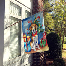 Load image into Gallery viewer, American Foxhound Christmas Reindeer House Flag
