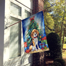 Load image into Gallery viewer, Beagle Christmas Reindeer House Flag