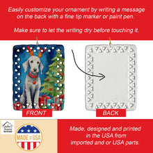 Load image into Gallery viewer, Bedlington Terrier Christmas Reindeer Porcelain Ornament