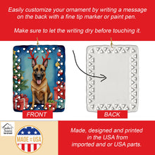 Load image into Gallery viewer, Belgian Malinois Christmas Reindeer Porcelain Ornament