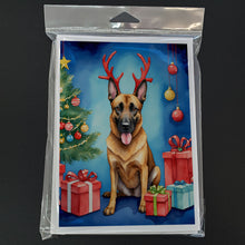 Load image into Gallery viewer, Belgian Malinois Christmas Reindeer Greeting Cards - Blank Note Cards – 8-Pack of Artist-Designed Cards with Envelopes