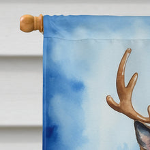 Load image into Gallery viewer, Belgian Tervuren Christmas Reindeer House Flag