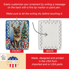 Load image into Gallery viewer, Belgian Tervuren Christmas Reindeer Porcelain Ornament