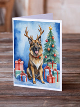 Load image into Gallery viewer, Belgian Tervuren Christmas Reindeer Greeting Cards - Blank Note Cards – 8-Pack of Artist-Designed Cards with Envelopes