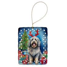 Load image into Gallery viewer, Bergamasco Christmas Reindeer Porcelain Ornament