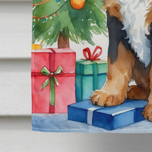 Load image into Gallery viewer, Bernedoodle Christmas Reindeer House Flag