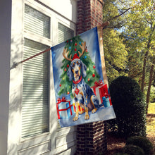 Load image into Gallery viewer, Bluetick Coonhound Christmas Reindeer House Flag