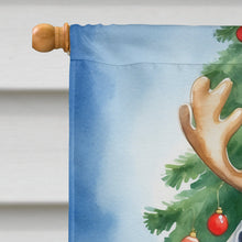 Load image into Gallery viewer, Bluetick Coonhound Christmas Reindeer House Flag