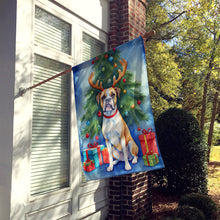 Load image into Gallery viewer, White Boxer Christmas Reindeer House Flag