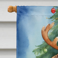 Load image into Gallery viewer, White Boxer Christmas Reindeer House Flag