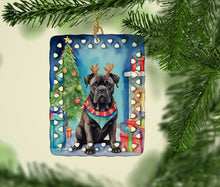 Load image into Gallery viewer, Cane Corso Christmas Reindeer Porcelain Ornament