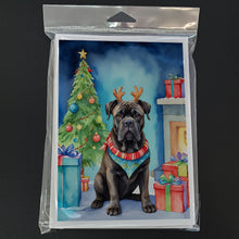 Load image into Gallery viewer, Cane Corso Christmas Reindeer Greeting Cards - Blank Note Cards – 8-Pack of Artist-Designed Cards with Envelopes
