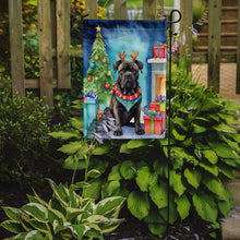 Load image into Gallery viewer, Cane Corso Christmas Garden Flag – Dog in Reindeer Antlers with Tree &amp; Gifts