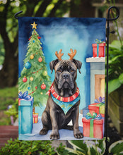 Load image into Gallery viewer, Cane Corso Christmas Garden Flag – Dog in Reindeer Antlers with Tree &amp; Gifts
