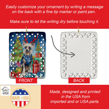 Load image into Gallery viewer, Chinese Crested Christmas Reindeer Porcelain Ornament