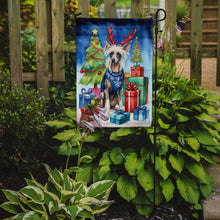 Load image into Gallery viewer, Chinese Crested Christmas Garden Flag – Dog in Reindeer Antlers with Tree &amp; Gifts