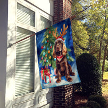 Load image into Gallery viewer, Chocolate Cocker Spaniel Christmas Reindeer House Flag