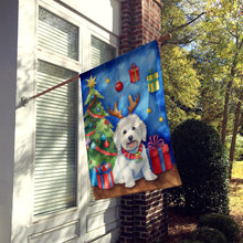 Load image into Gallery viewer, Coton de Tulear Christmas Reindeer House Flag