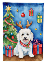 Load image into Gallery viewer, Coton de Tulear Christmas Reindeer House Flag