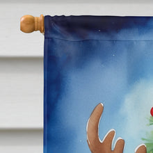 Load image into Gallery viewer, Black and Tan Dachshund Christmas Reindeer House Flag