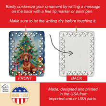 Load image into Gallery viewer, Dachshund Christmas Reindeer Porcelain Ornament