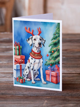Load image into Gallery viewer, Dalmatian Christmas Reindeer Greeting Cards - Blank Note Cards – 8-Pack of Artist-Designed Cards with Envelopes
