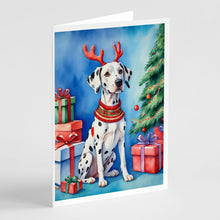 Load image into Gallery viewer, Dalmatian Christmas Reindeer Greeting Cards - Blank Note Cards – 8-Pack of Artist-Designed Cards with Envelopes