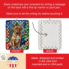 Load image into Gallery viewer, Dogue de Bordeaux Christmas Reindeer Porcelain Ornament