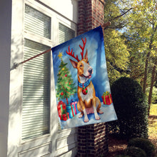 Load image into Gallery viewer, Bull Terrier Christmas Reindeer House Flag