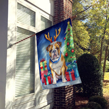 Load image into Gallery viewer, English Bulldog Christmas Reindeer House Flag