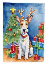 Load image into Gallery viewer, Fox Terrier Christmas Reindeer House Flag
